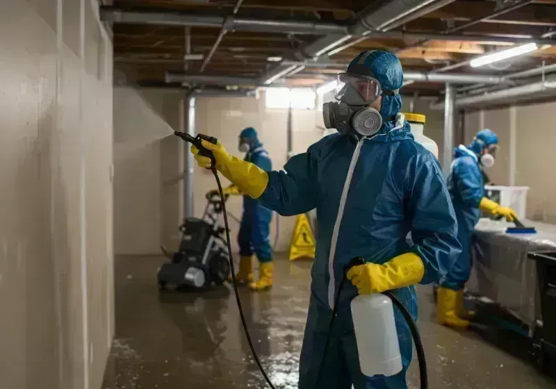 Basement Sanitization and Antimicrobial Treatment process in Del Rey, CA